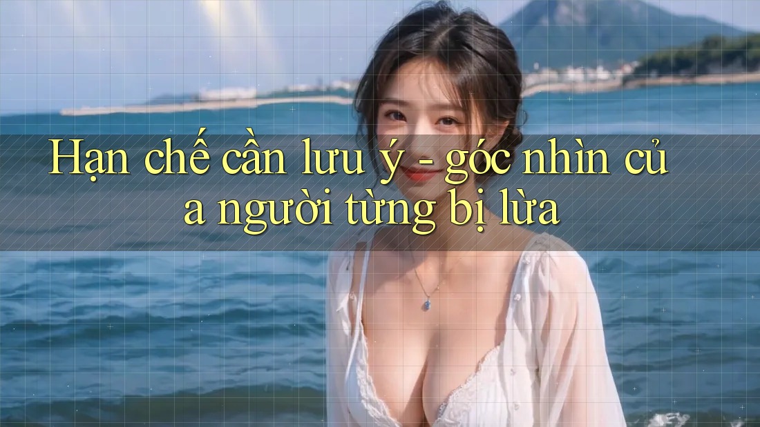 Hạn chế cần lưu ý - góc nhìn của người từng bị lừa
