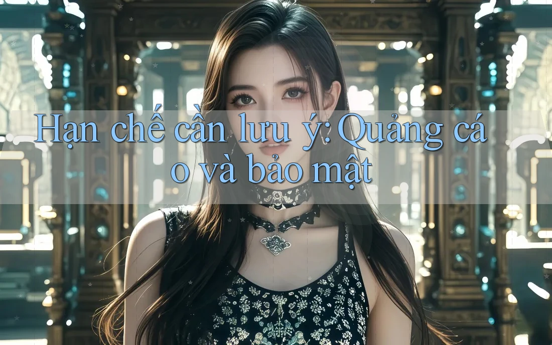 Hạn chế cần lưu ý: Quảng cáo và bảo mật