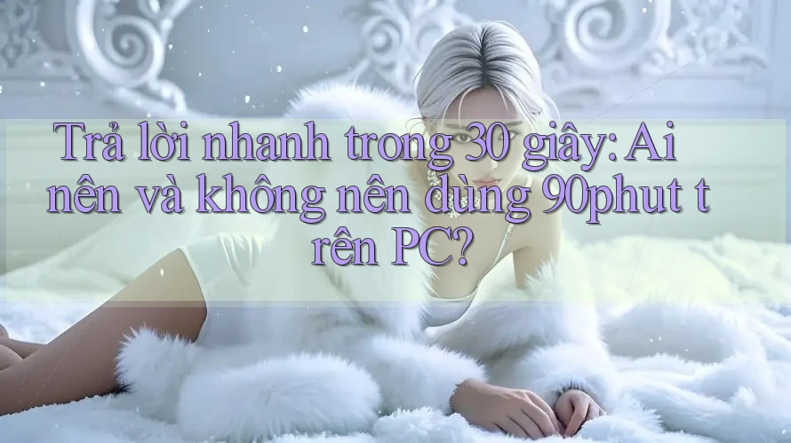 Trả lời nhanh trong 30 giây: Ai nên và không nên dùng 90phut trên PC? Trả lời nhanh trong 30 giây: Ai nên và không nên dùng 90phut trên PC?